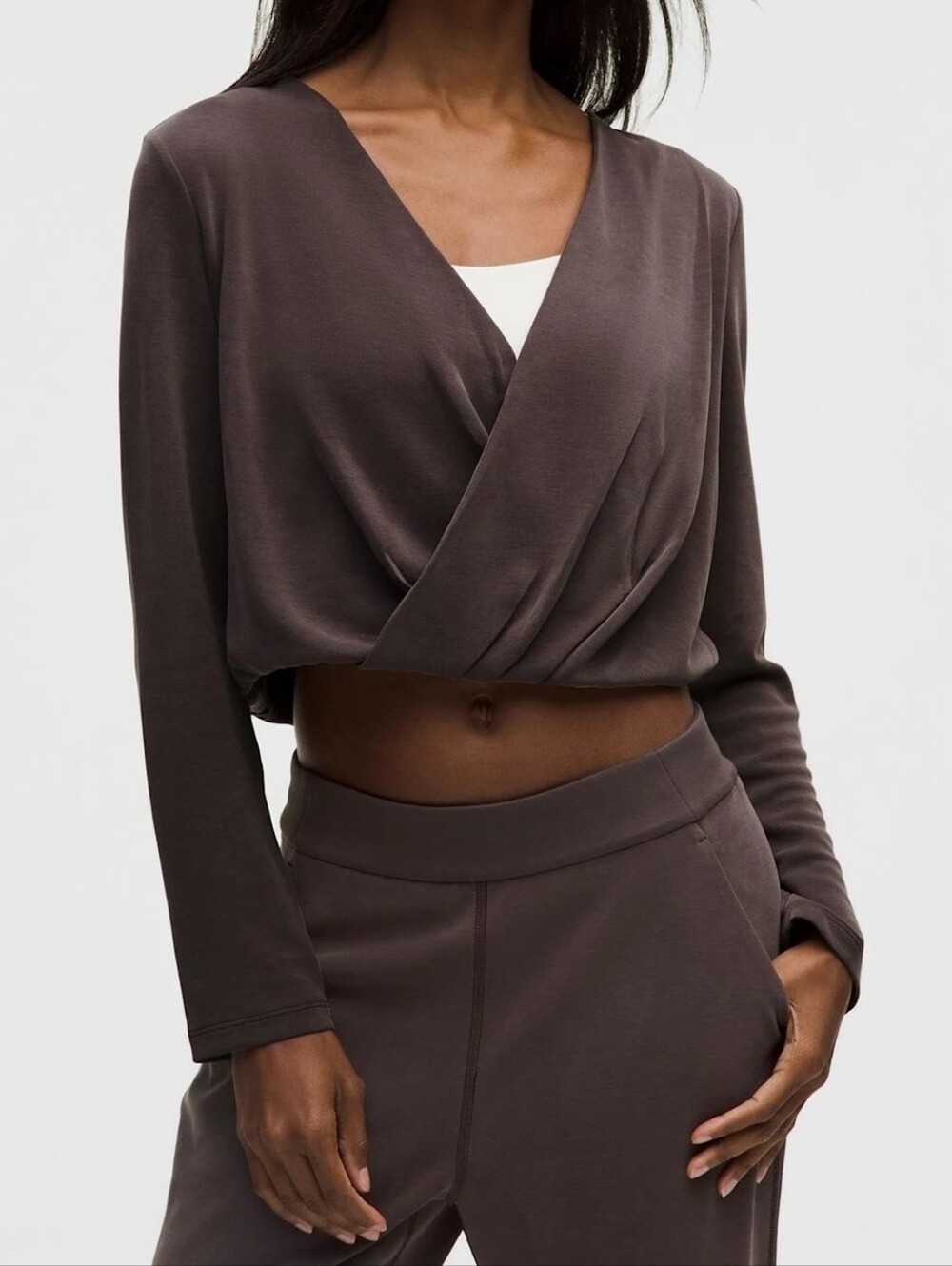 Lululemon Softstreme Wrap-front Crop Top